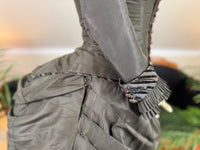 Antique Victorian Bustle Day Dress – American Satin Ensemble circa 1880