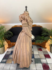 Antique Victorian Paper Silk Day Dress – England circa 1898