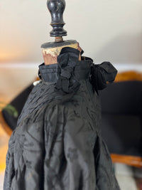 Victorian Silk Dress with Velvet Coat, ca. 1895 - Authentic American Antique Fashion