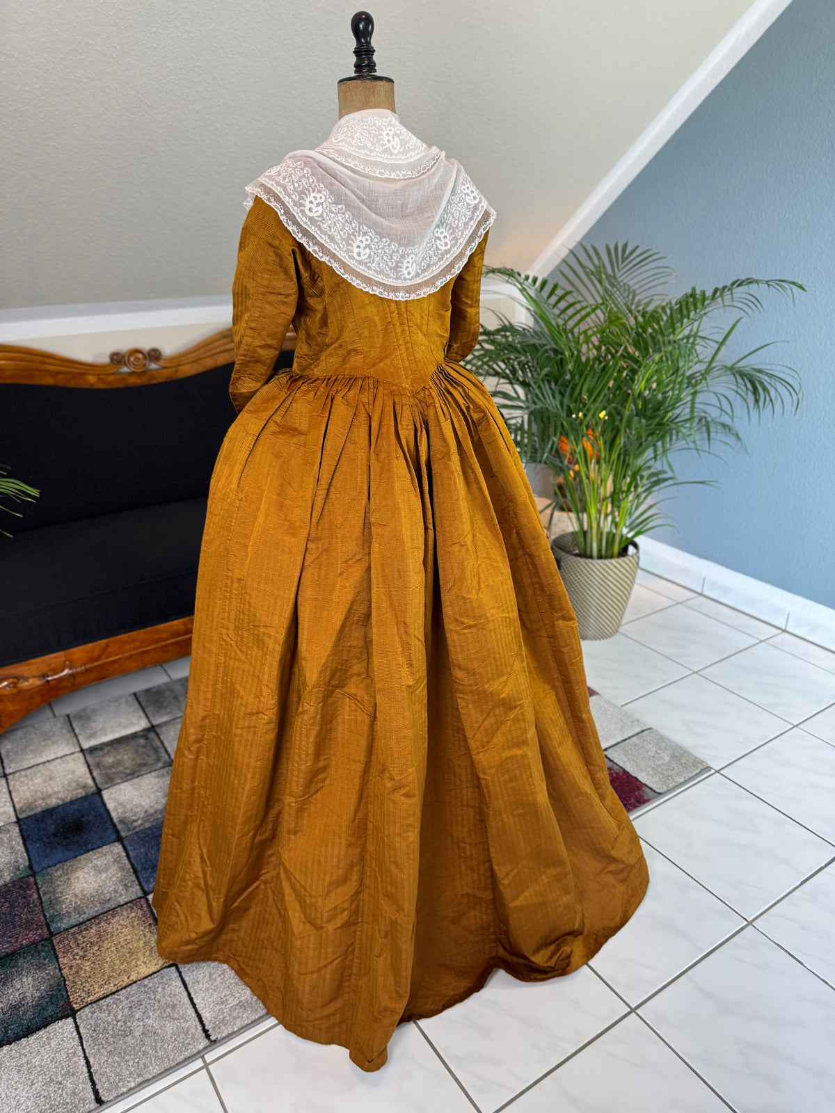 Rococo Cannelé Silk Robe à l’Anglaise, ca. 1775