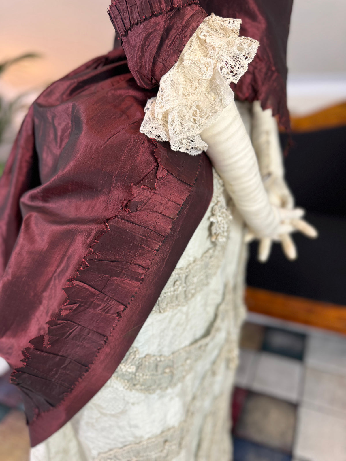 Rococo Robe à la Polonaise and Petticoat, ca. 1775