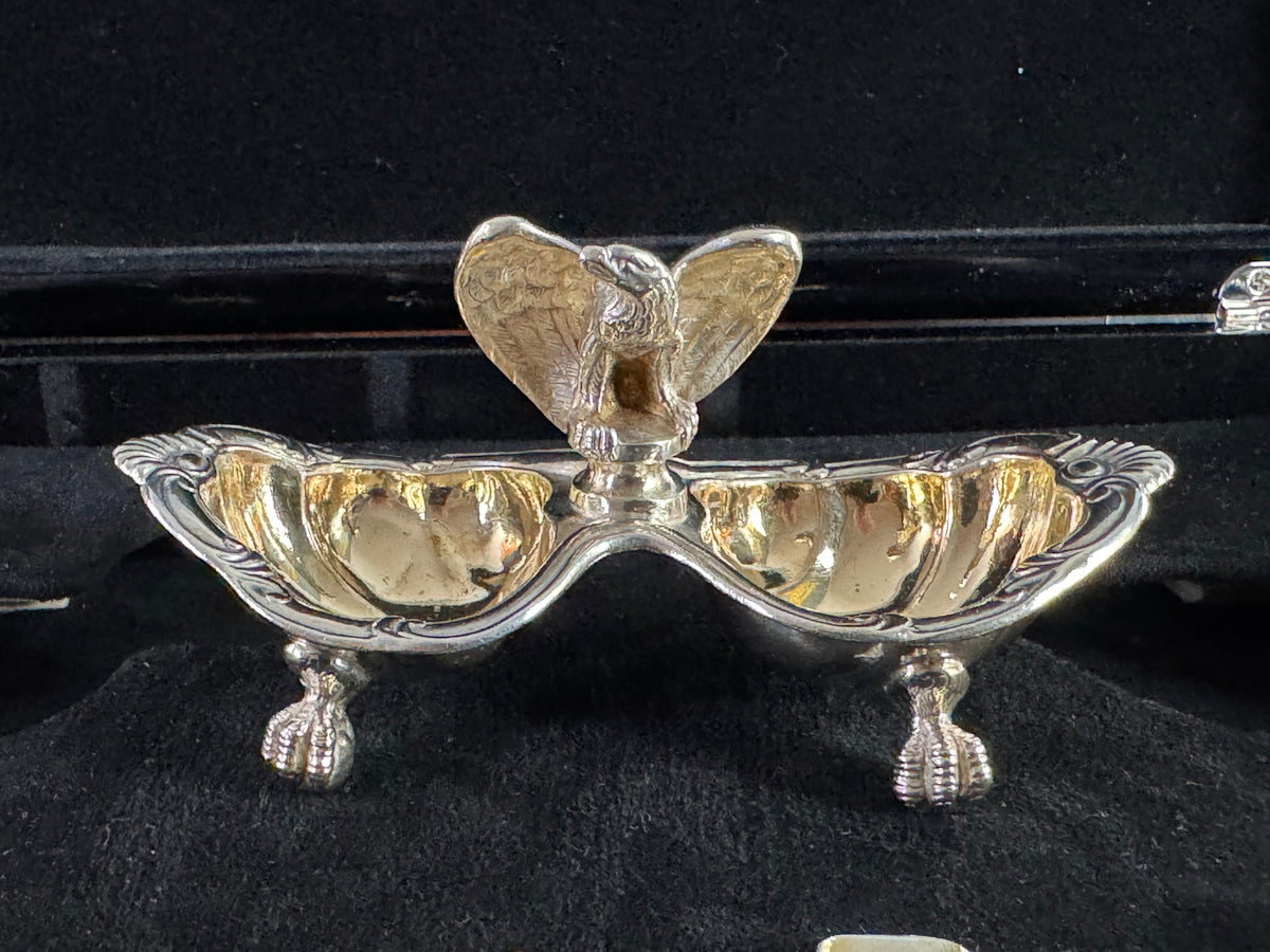 SY & Wagner Silver Salt Cellars – Prince Wilhelm, Emperor Wilhelm II, ca. 1880