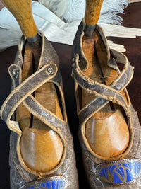 WIENER WERKSTÄTTE Shoes, Enamel Medaillons, Vienna, ca. 1910