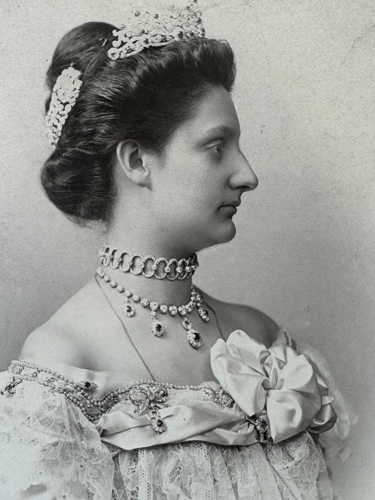 ROYAL Antique Pair of Lace Handkerchiefs with Tuscany–Württemberg Double Coat of Arms from the Wedding Trousseau of Archduchess Maria Immakulata, c. 1900