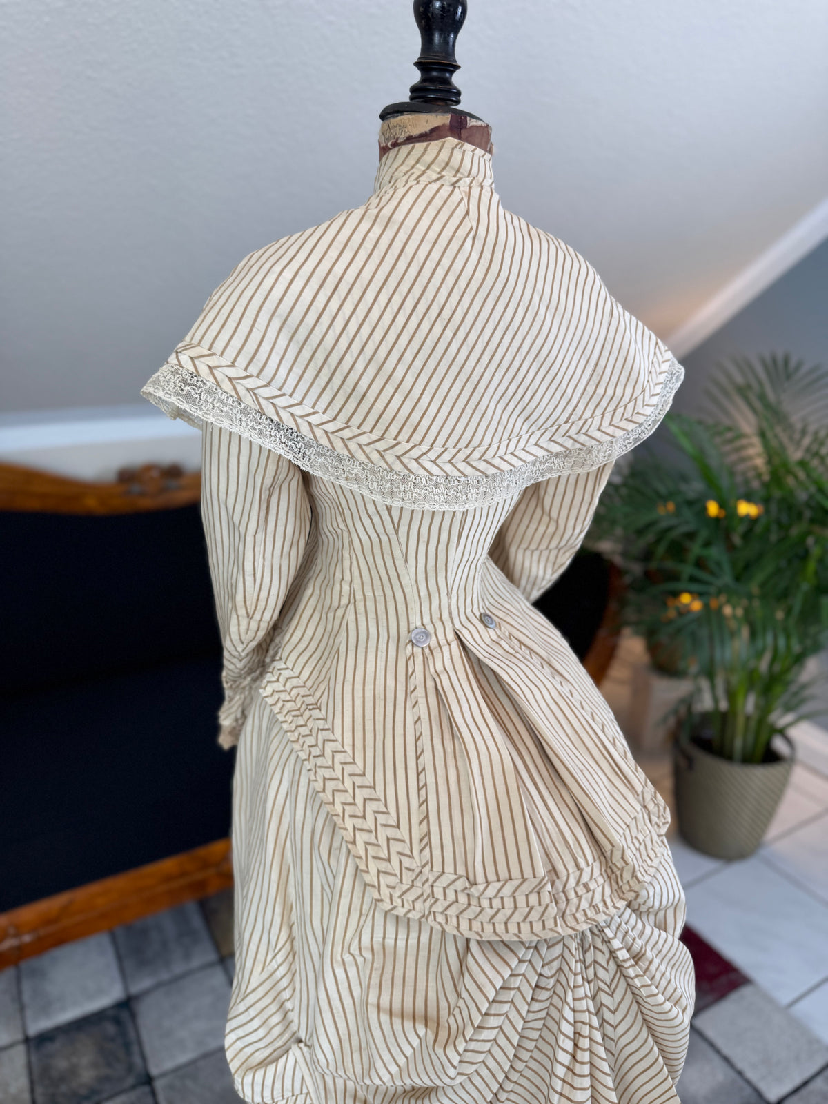 Antique Victorian Travel Dress, ca. 1883