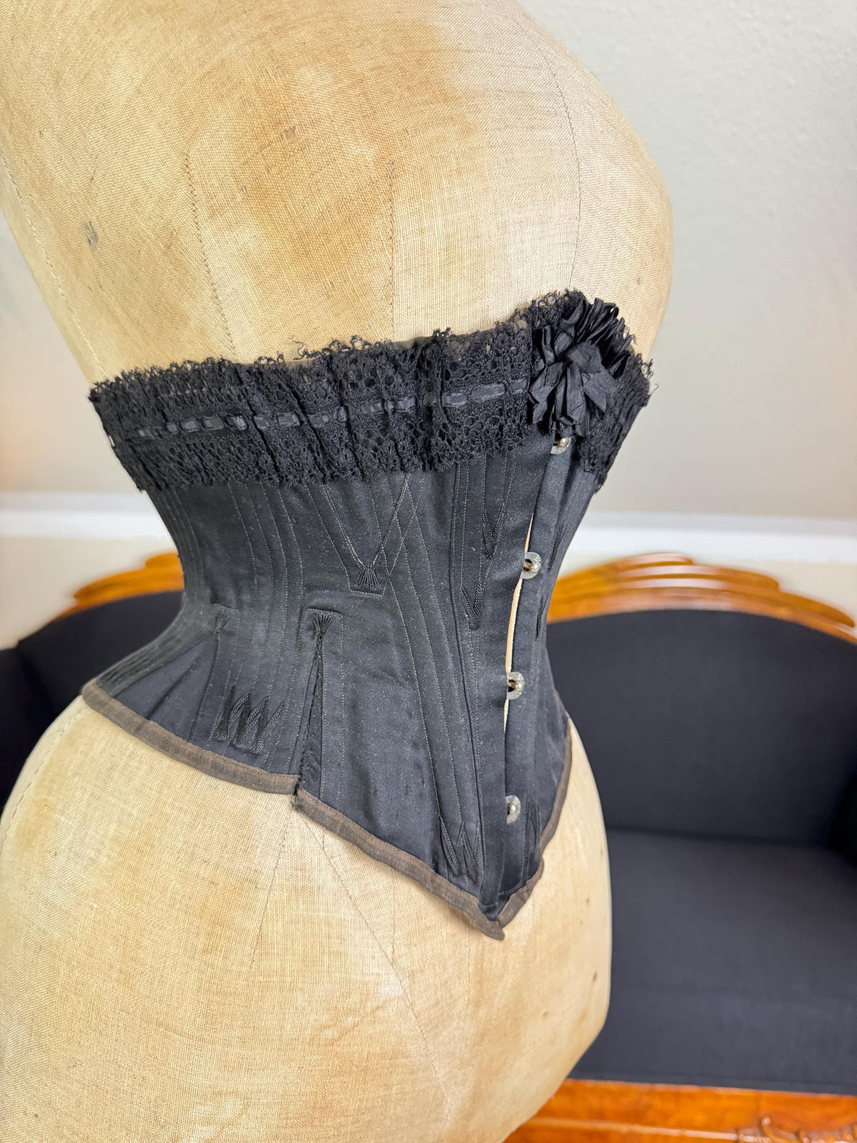 GRAND MAGASINS DU LOUVRE Waist Corset, Paris, ca. 1870