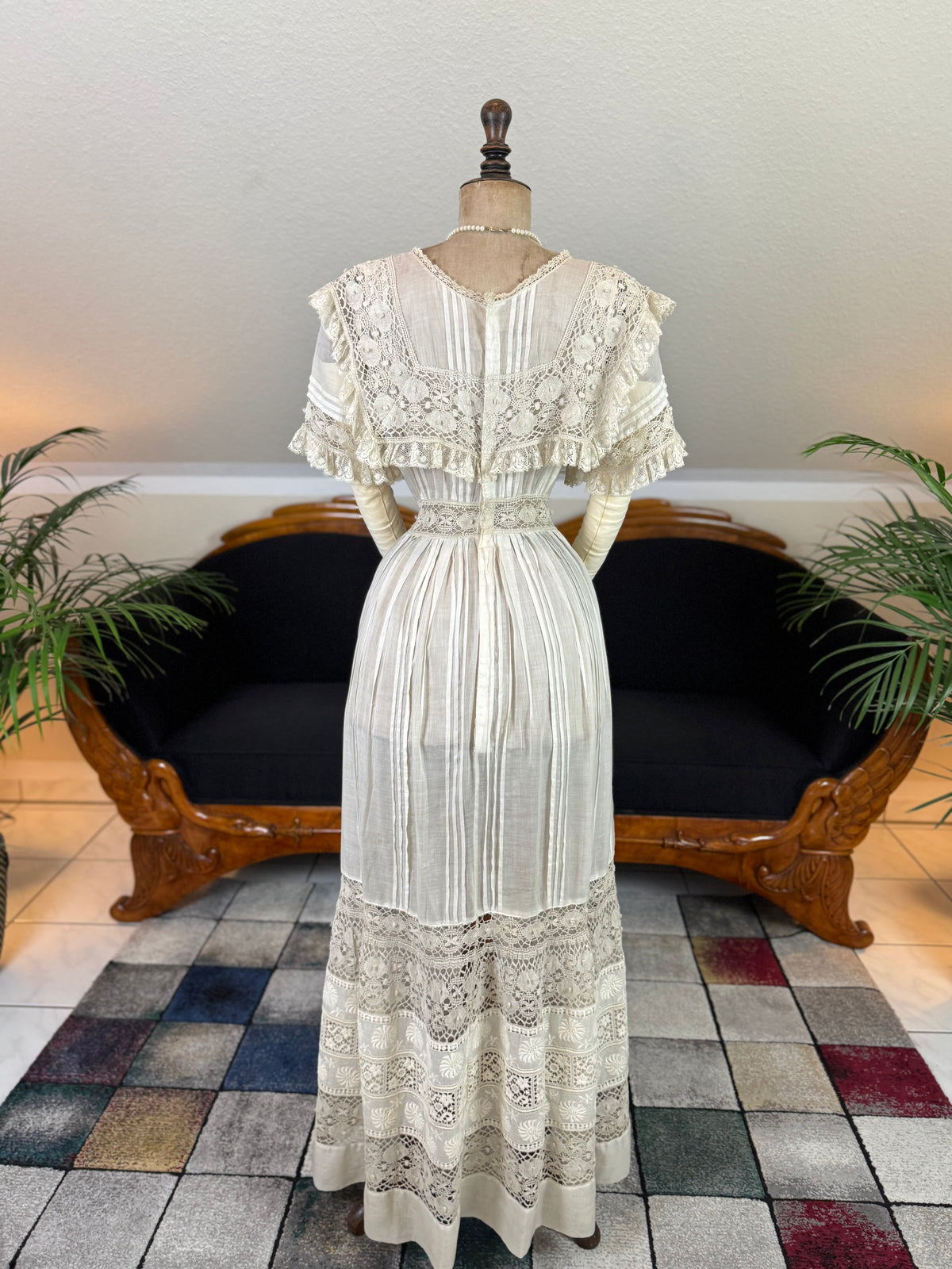 Antique Edwardian Tea Dress, America, ca. 1906