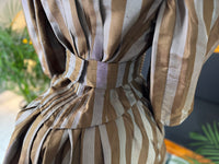 Antique Victorian Striped Day Dress – American Silk Ensemble circa 1891