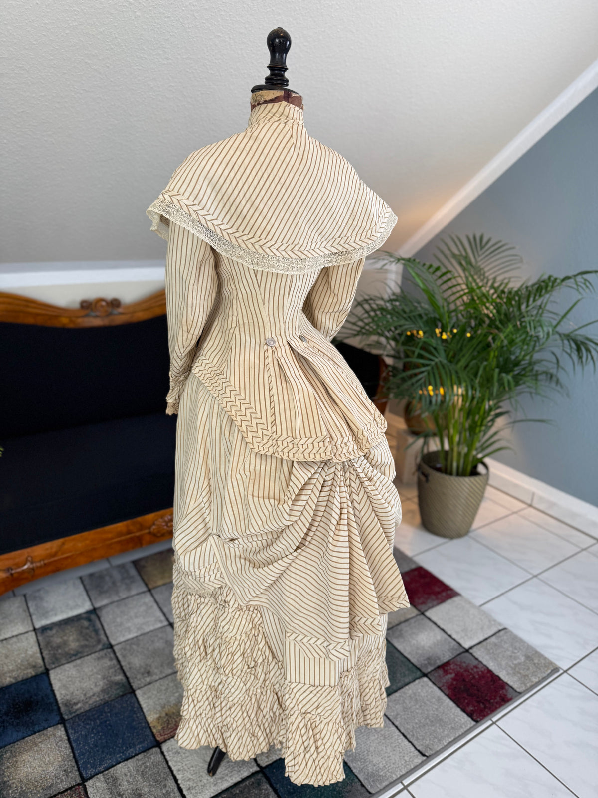 Antique Victorian Travel Dress, ca. 1883