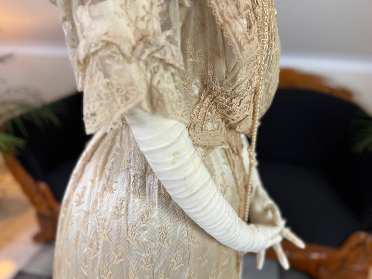 Antique Edwardian Evening Dress, ca. 1906