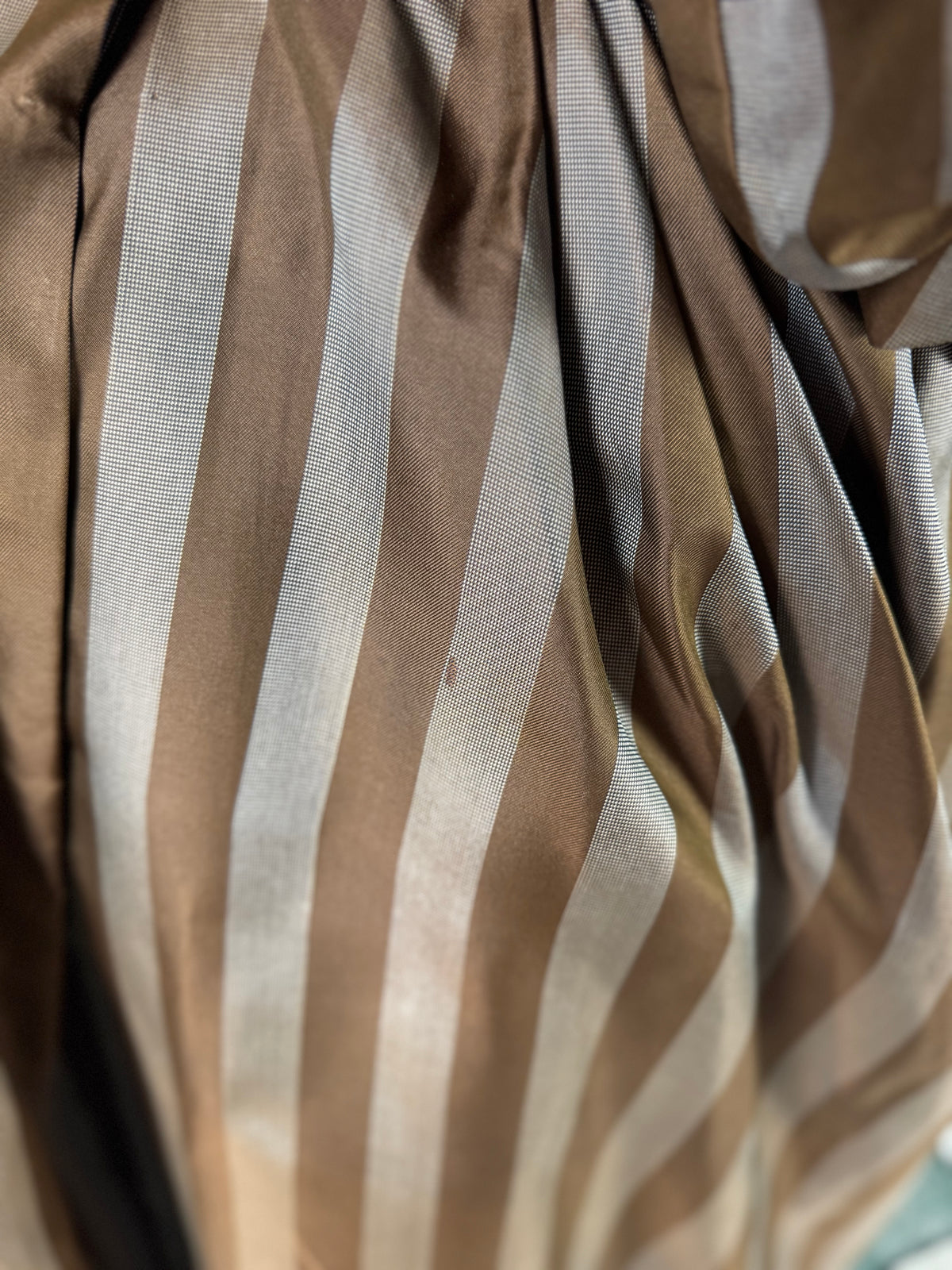 Antique Victorian Striped Day Dress – American Silk Ensemble circa 1891