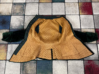 Rare Victorian Riding Jacket, ca. 1878 - Green Velvet, Quilted Silk Lining, Historic Equestrian Fashion