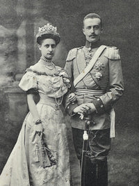 ROYAL Antique Pair of Lace Handkerchiefs with Tuscany–Württemberg Double Coat of Arms from the Wedding Trousseau of Archduchess Maria Immakulata, c. 1900