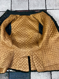 Rare Victorian Riding Jacket, ca. 1878 - Green Velvet, Quilted Silk Lining, Historic Equestrian Fashion