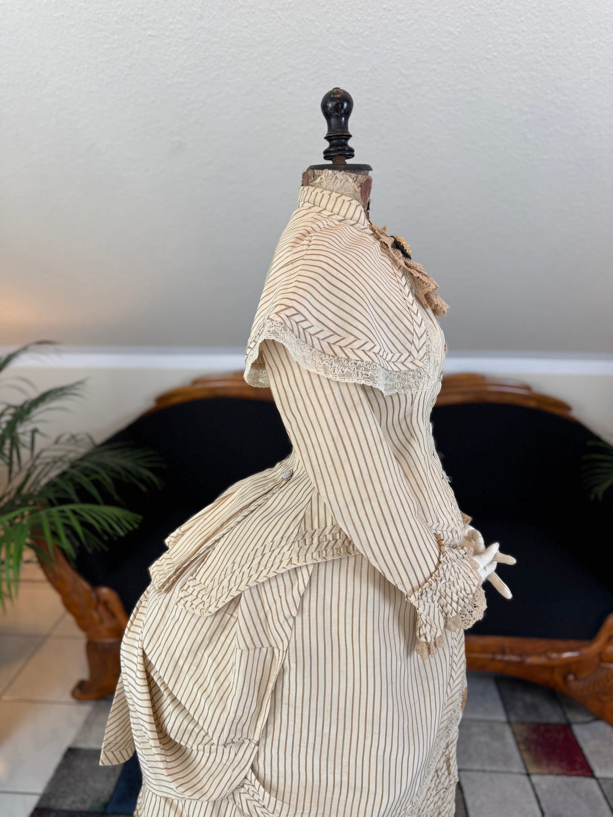 Antique Victorian Travel Dress, ca. 1883