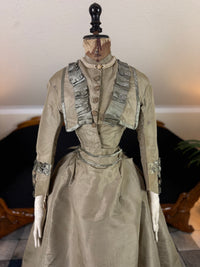 Antique Victorian Silk Gown, England, ca. 1868