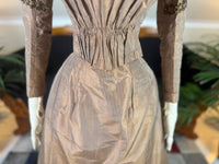 Antique Victorian Paper Silk Day Dress – England circa 1898