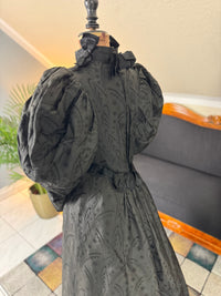 Victorian Silk Dress with Velvet Coat, ca. 1895 - Authentic American Antique Fashion