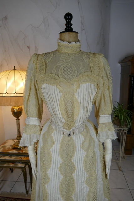 MACHERET Society Dress, New York & Paris, ca. 1901