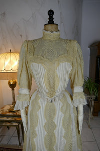 MACHERET Society Dress, New York & Paris, ca. 1901