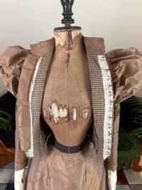 Antique Victorian Paper Silk Day Dress – England circa 1898
