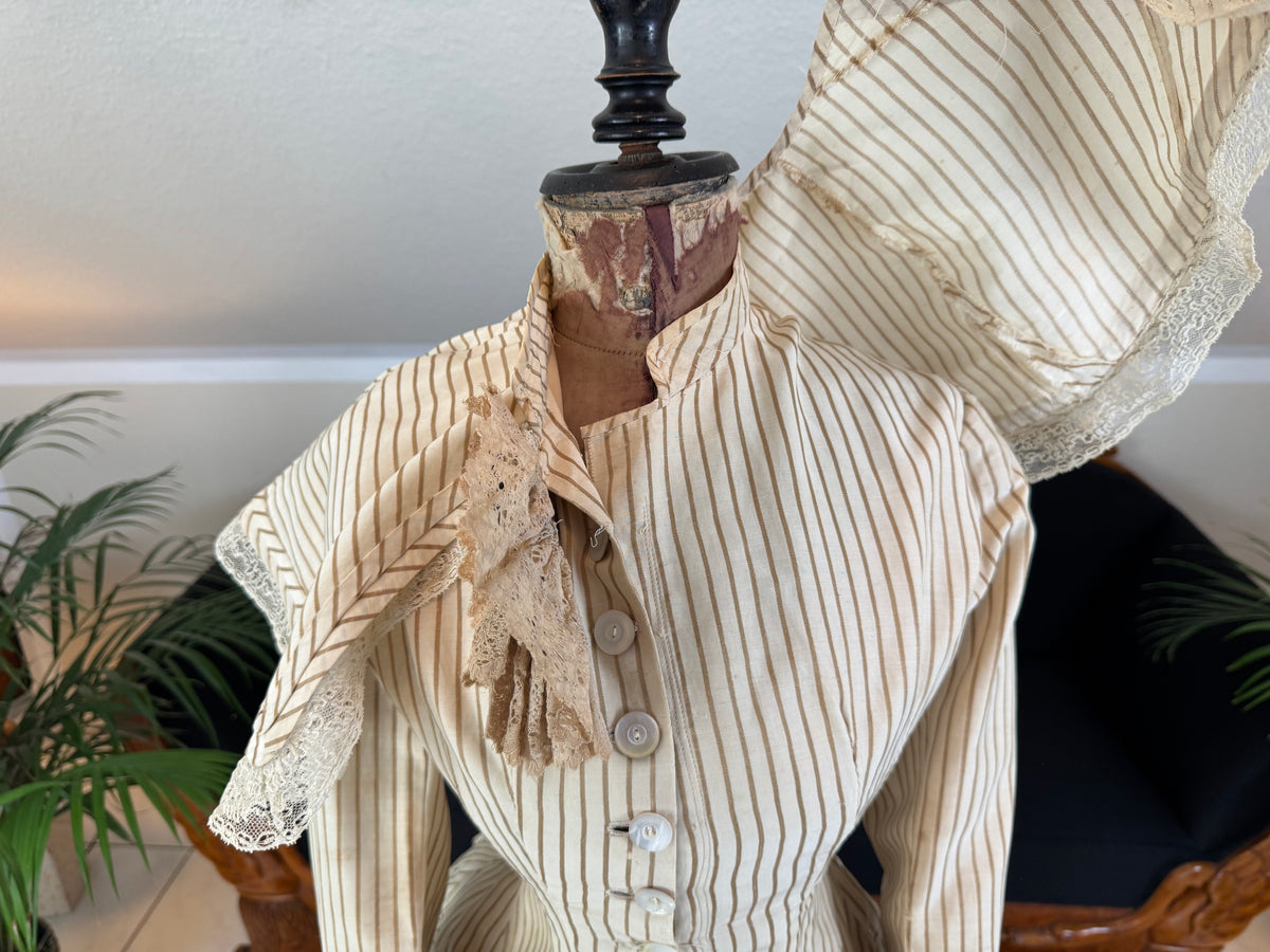 Antique Victorian Travel Dress, ca. 1883