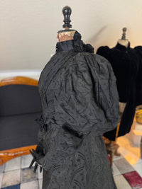 Victorian Silk Dress with Velvet Coat, ca. 1895 - Authentic American Antique Fashion