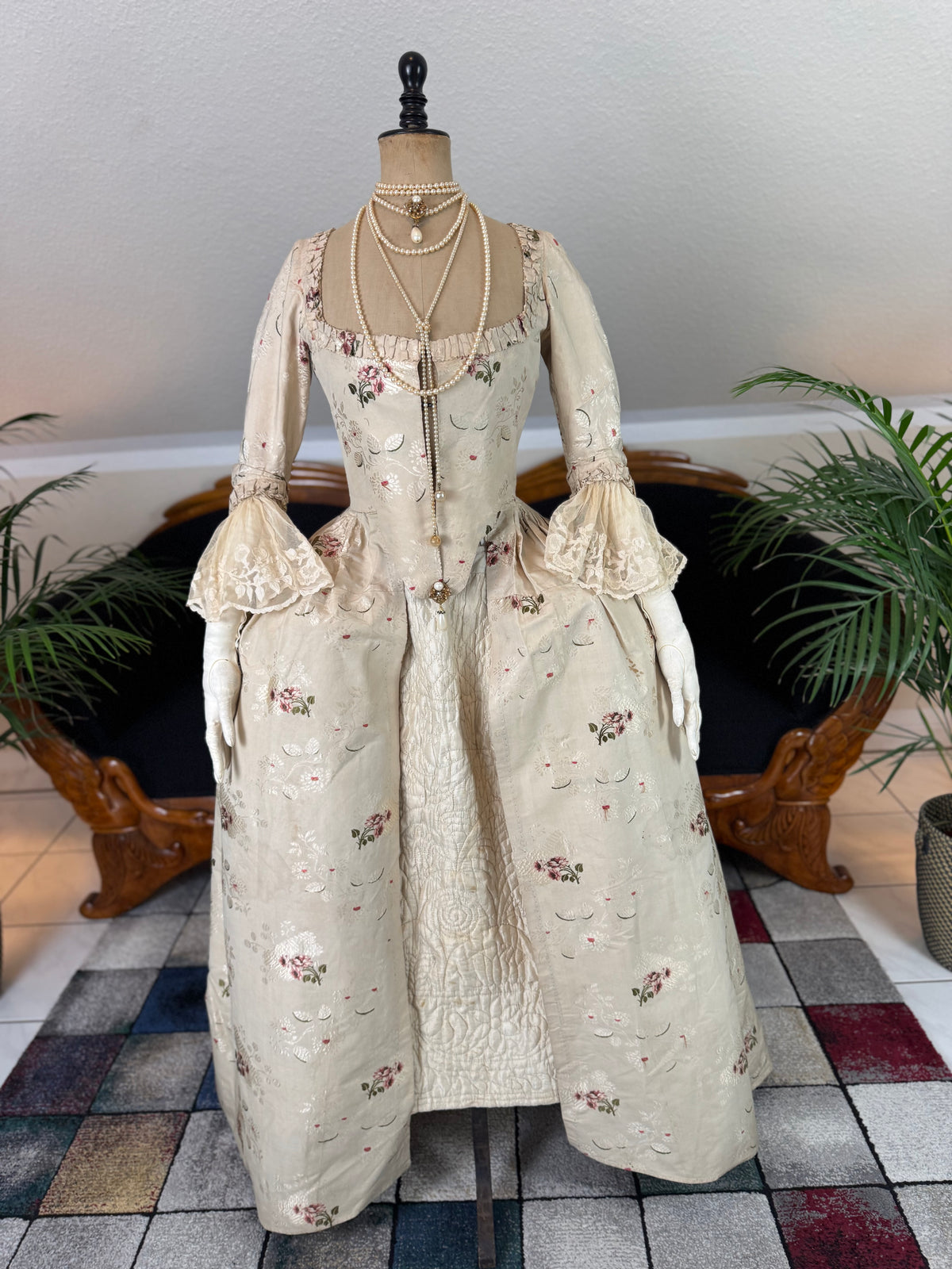 Rococo Robe á L'Anglaise and Petticoat, England, ca. 1770