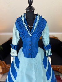 Antique Victorian Evening Dress, England, ca. 1872