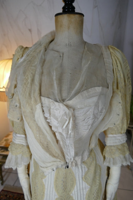 MACHERET Society Dress, New York & Paris, ca. 1901