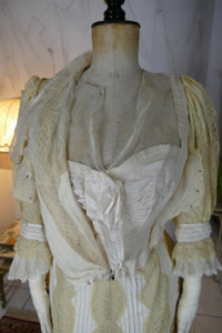 MACHERET Society Dress, New York & Paris, ca. 1901