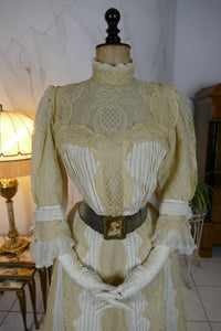 MACHERET Society Dress, New York & Paris, ca. 1901