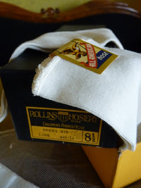 ROLLINS HOSIERY Antique Ribbed Stockings, 1920s