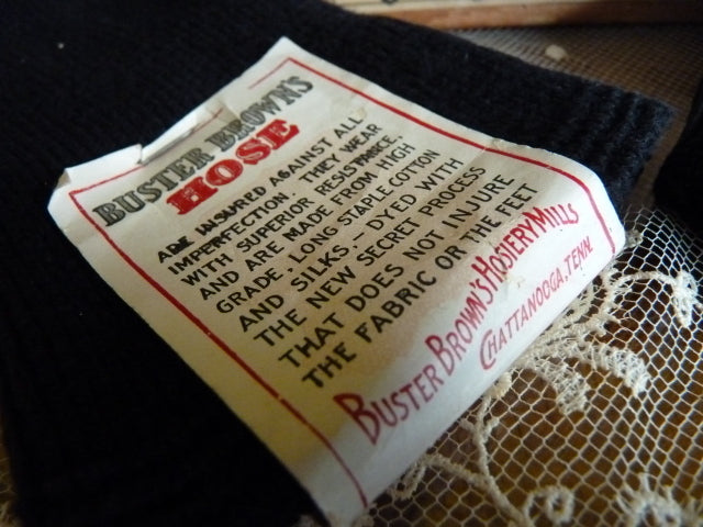 BUSTER BROWN Antique Boys Stockings, 1920s