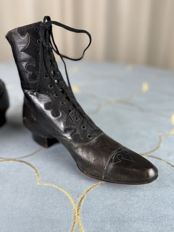 Unworn Lace-up Boots, ca. 1900