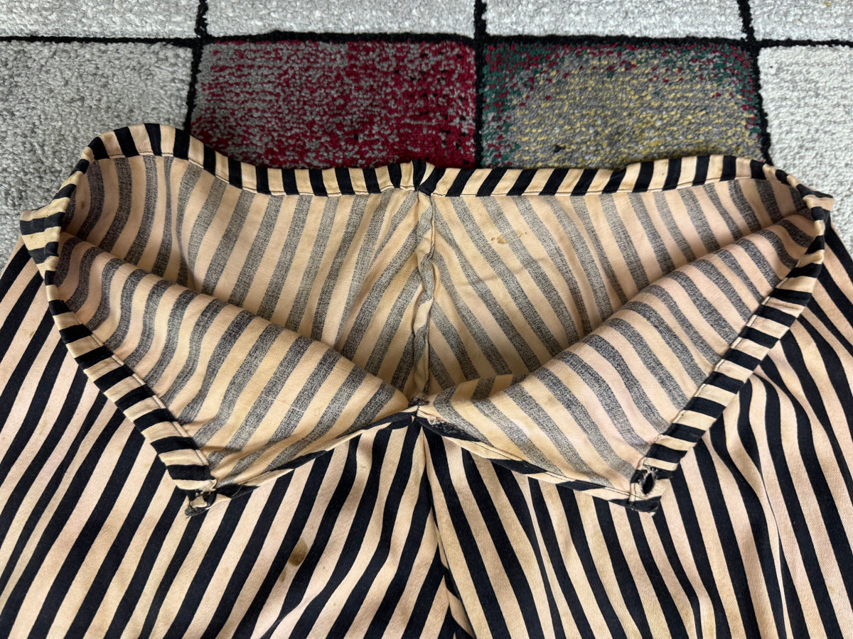 Edwardian Striped Cotton Bathing Suit Set, ca. 1910