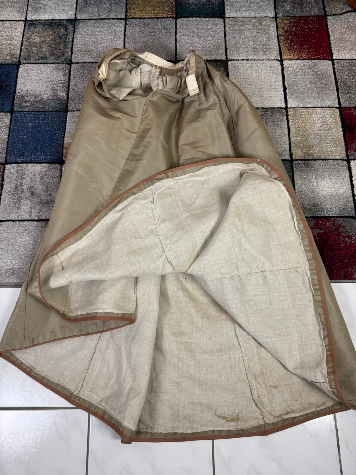 Antique Victorian Silk Gown, England, ca. 1868