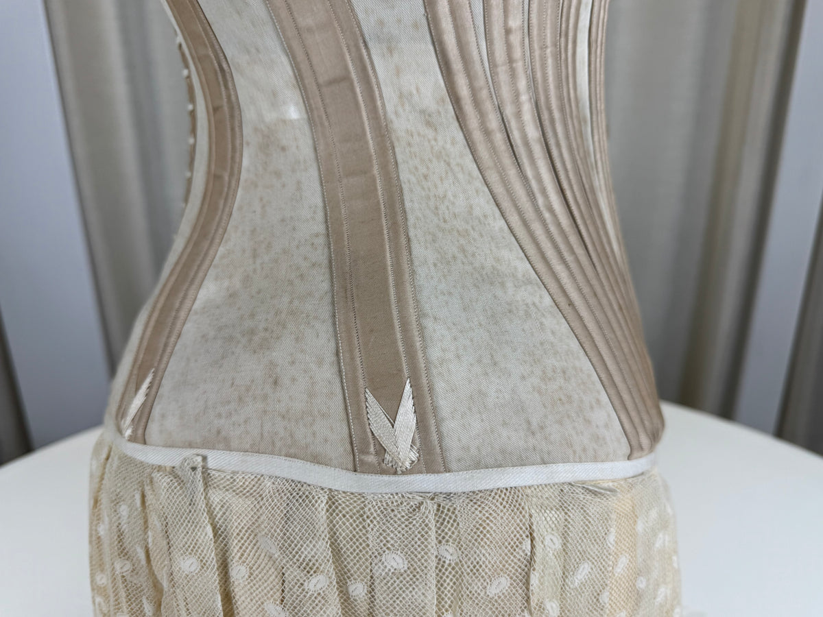 Extremely Rare CB Corset Display, ca. 1880 – Original Victorian Corset Under Glass Dome