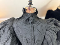 Victorian Silk Dress with Velvet Coat, ca. 1895 - Authentic American Antique Fashion
