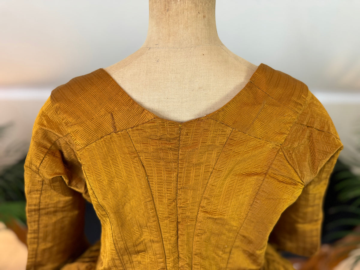 Rococo Cannelé Silk Robe à l’Anglaise, ca. 1775