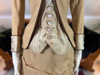 Robe de visite antique de style princesse, vers 1878
