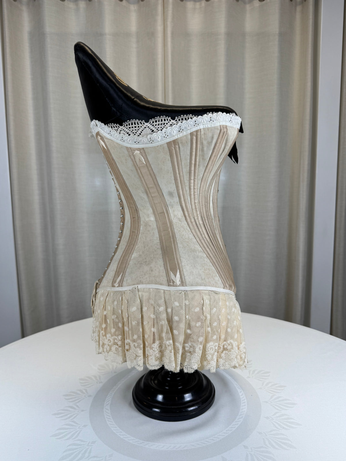 Extremely Rare CB Corset Display, ca. 1880 – Original Victorian Corset Under Glass Dome