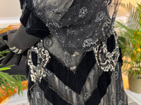 MARC WALTER Exceptional Evening Gown ca. 1904 – Parisian Couture Lace, Tulle & Velvet Masterpiece