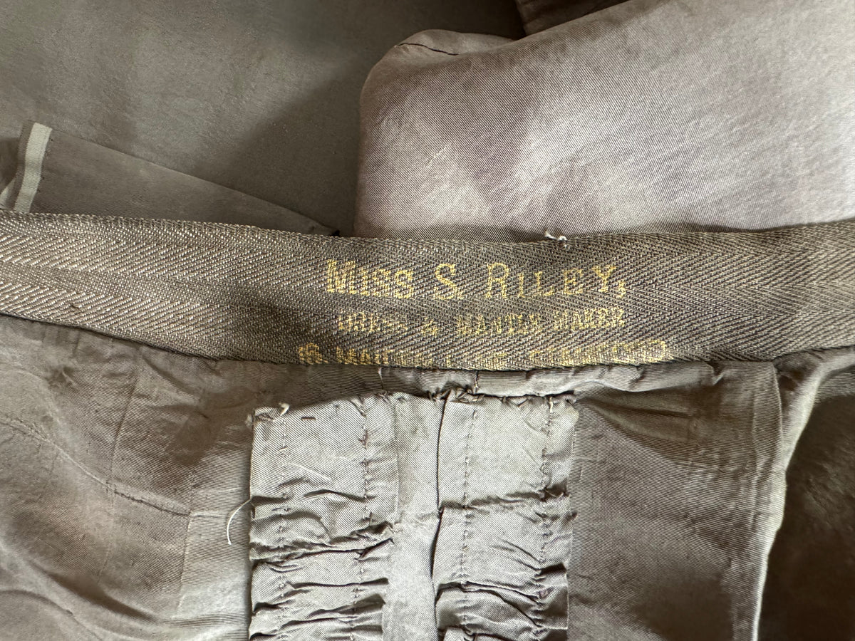 RILEY Silk Day Dress with Swallowtail Bodice, Stamford, ca. 1867