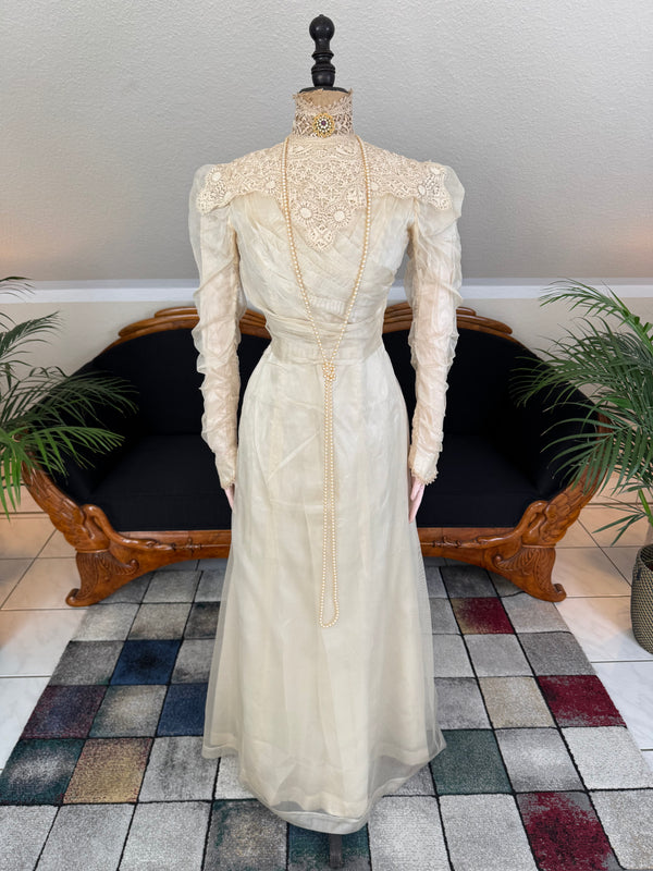 Antique Edwardian Festive Dress, ca. 1908