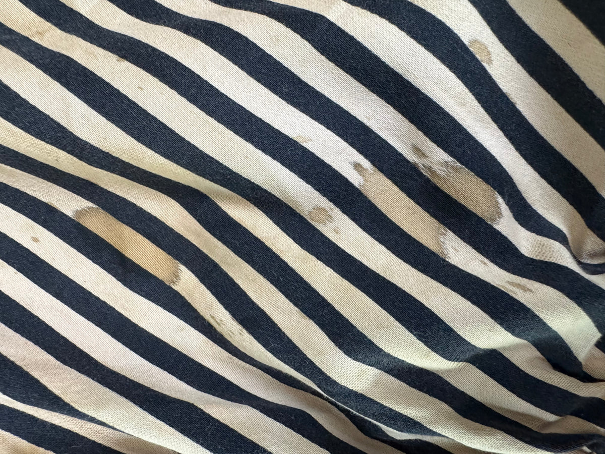 Edwardian Striped Cotton Bathing Suit Set, ca. 1910