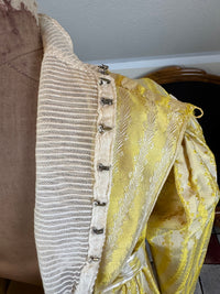 Robe du soir Empire en soie à motifs, vers 1810