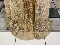 Antique Edwardian Evening Dress ca. 1908 – Painted Silk Panels & Crochet Lace Couture