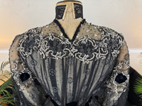 MARC WALTER Exceptional Evening Gown ca. 1904 – Parisian Couture Lace, Tulle & Velvet Masterpiece