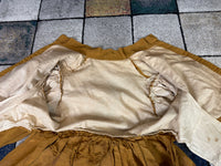 Antique Regency Gown in Gold Moiré Silk, ca. 1815-1820